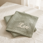 Custom Name Knit Blanket