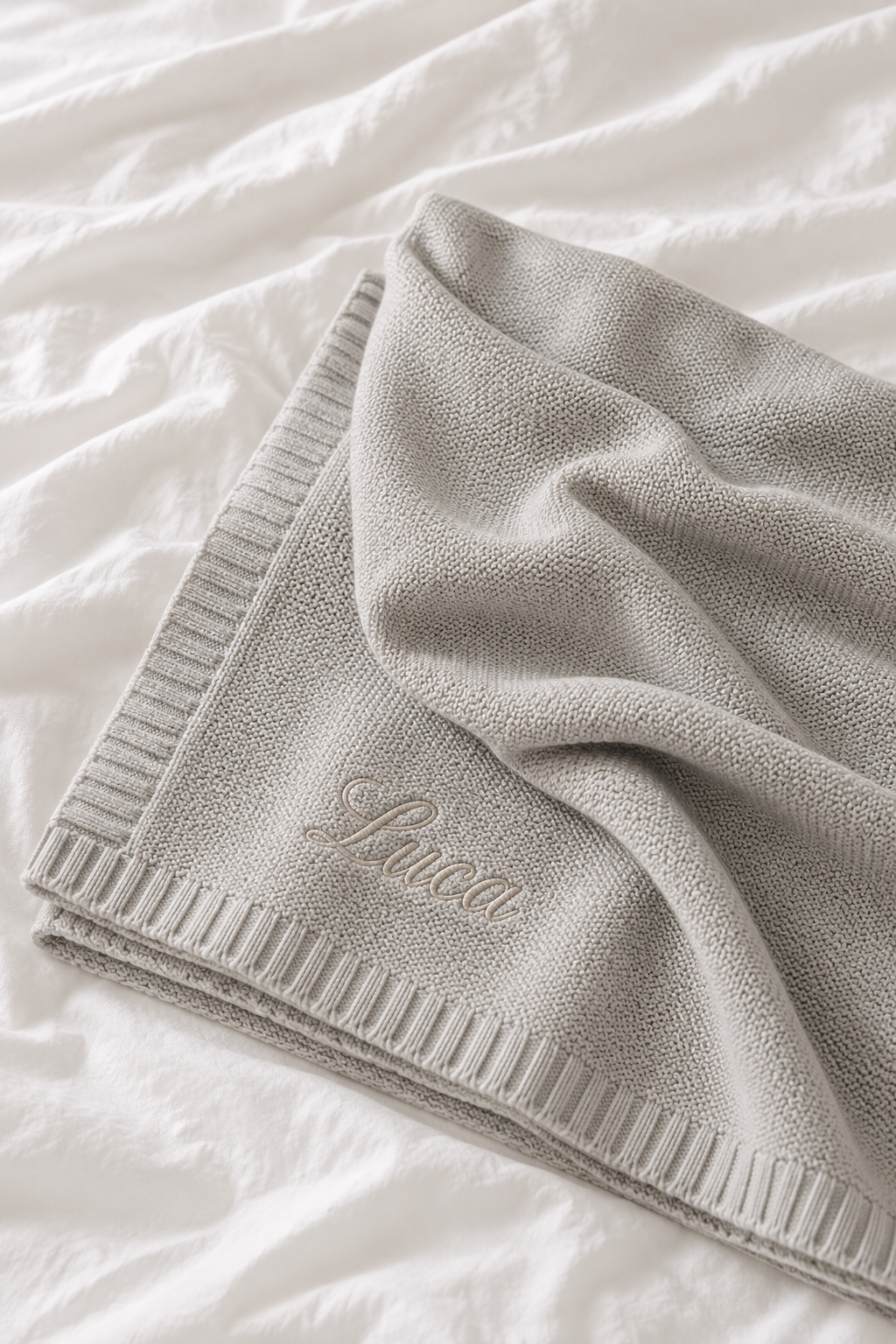 Custom Name Knit Blanket