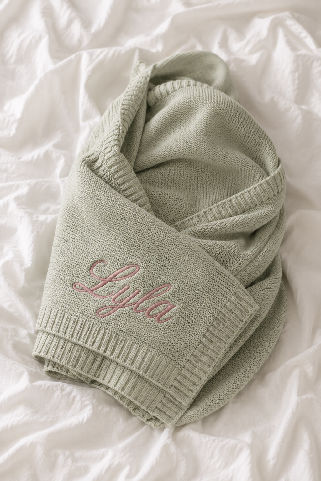 Custom Name Knit Blanket