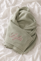 Custom Name Knit Blanket